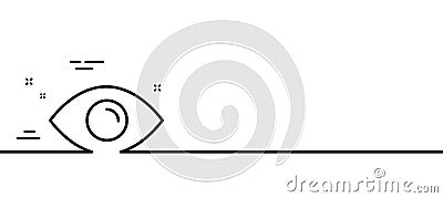 Eye line icon. Look or Optical Vision sign. Minimal line pattern banner. Vector Vector Illustration