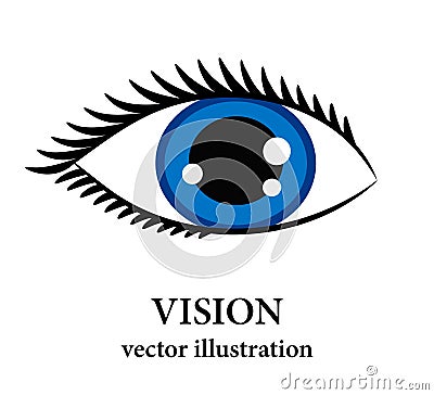Eye logo sketch, isolated vector for ophthalmology Vector Illustration