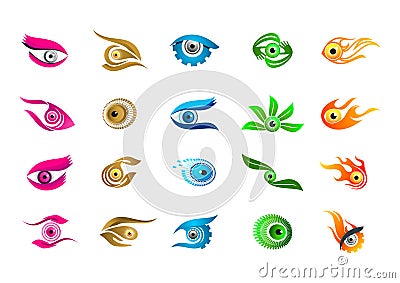 Eye logo, vision concept symbol design Vector Illustration