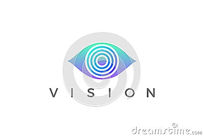 Eye Logo Vision design vector. Security Optic Lens Vector Illustration
