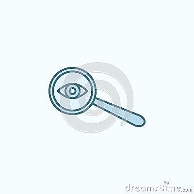 eye loupe field outline icon. Element of crime icon Stock Photo