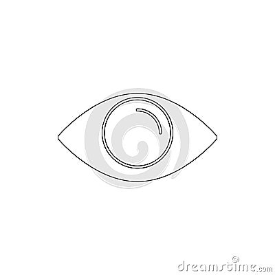 Eye open outline icon. Signs and symbols can be used for web, logo, mobile app, UI, UX Vector Illustration