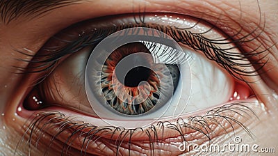 Scared Eyes: Hyperrealistic Artwork With Highly Detailed Realism Stock Photo