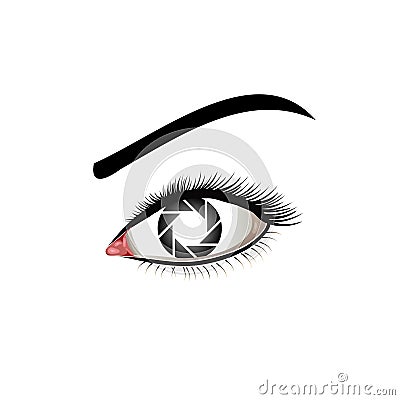 Eye photography logo Vector Illustration