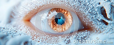An eye, a portal, a window to the soul, a biometric system for smart lock systems with encrypted algorithms representing Stock Photo