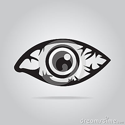 Eye redness icon, Inflammatory disease of eyes. Vector Illustration