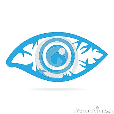 Eye redness icon, Inflammatory disease of eyes. Vector Illustration