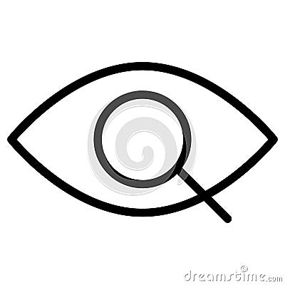 Eye search Isolated Vector icon which can easily modify or edit Vector Illustration
