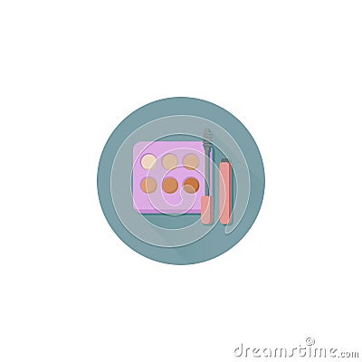 Eye shadow kit flat vector icon Vector Illustration