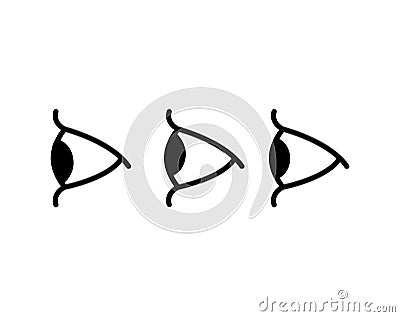 Eye side icon, vector illustration Vector Illustration