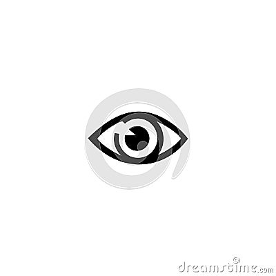 Eye simple icon isolated on white background Vector Illustration