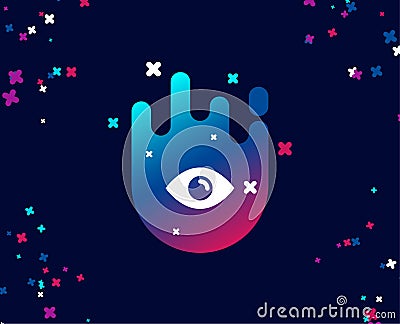 Eye simple icon. Look or Optical Vision sign. Vector Illustration