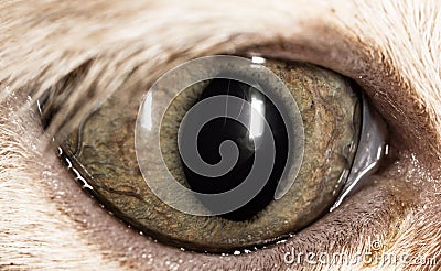 The eye of a small kitten . macro Stock Photo