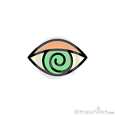 Eye spiral iridology icon. Simple color with outline vector elements of alternative medicine icons for ui and ux, website or Stock Photo