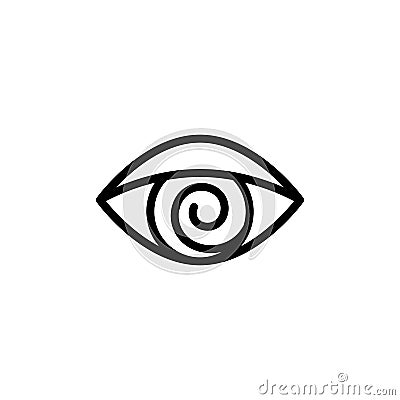 Eye spiral iridology icon. Simple line, outline vector elements of alternative medicine icons for ui and ux, website or mobile Stock Photo