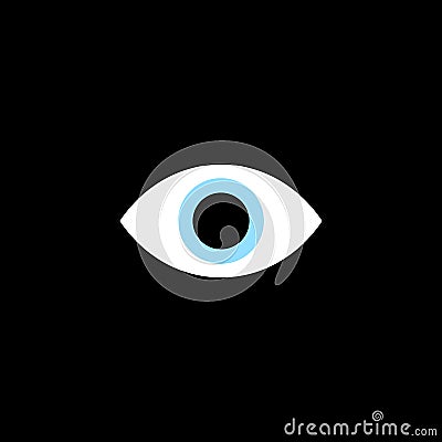 Eye stylized simple disquieting Stock Photo