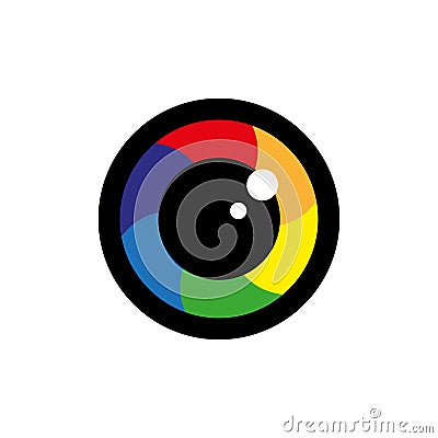 Eye symbol. Concept. Digital vision icon. EPS 10. Vector Illustration