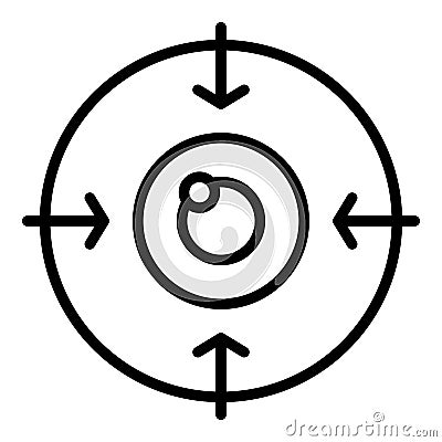 Eye target icon outline vector. Perception visual Vector Illustration