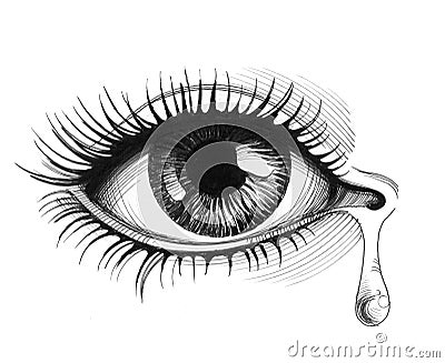 Eye and tear Stock Photo