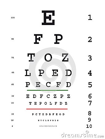 Eye Test Chart Stock Photo