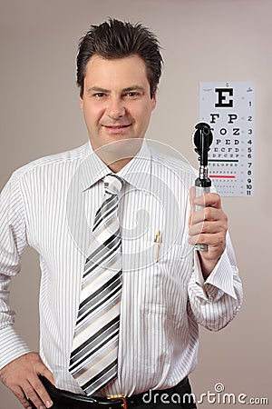 Eye test, eye doctor ophthalmologist Stock Photo