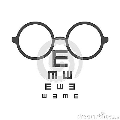 Eye Test Vector Icon, Ophthalmology icon Vector Illustration