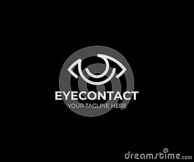 Eye vision logo template. Eyeball vector design Vector Illustration