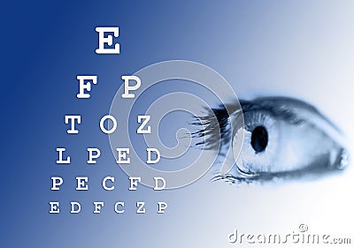 Eye vision test Stock Photo