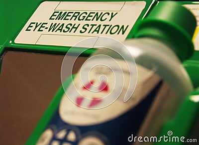 Eye wash station Stock Photo