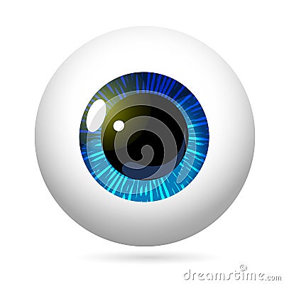 Eyeball Blue Iris Vector Illustration