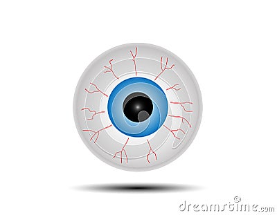 An eyeball cartoon on white background Stock Photo