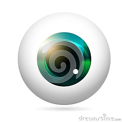 Eyeball emerald iris Vector Illustration