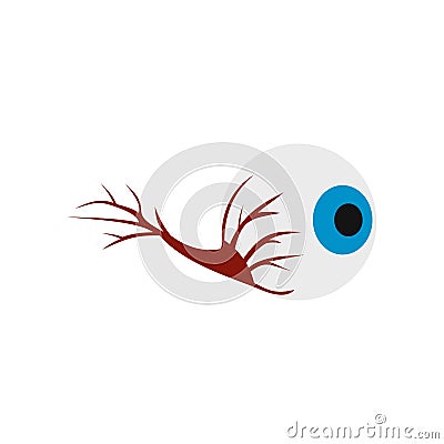 Eyeball icon flat Vector Illustration