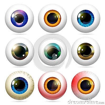 Eyeball set vector Vector Illustration