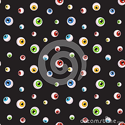 Eyeballs Seamless Background Vector Illustration