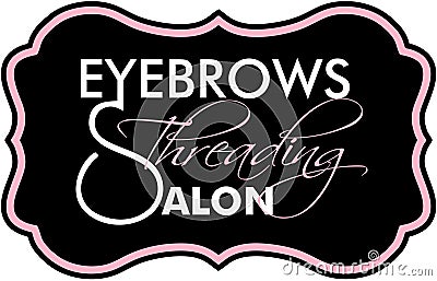 Eyebrows Threading Studio Vector Illustration