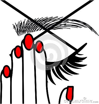 Eyebrows Threading Studio Vector Illustration