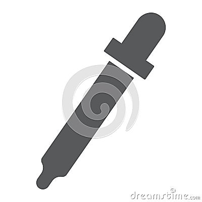 Eyedropper glyph icon, tools and design, pipette Vector Illustration