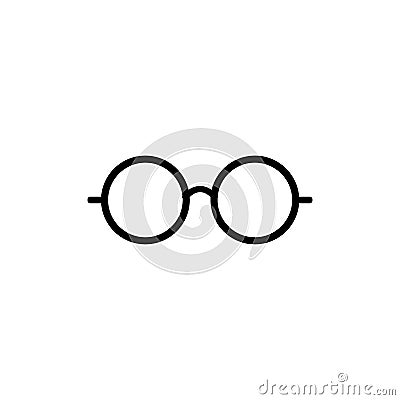 Eyeglasses icon. Glasses icon. Round Glasses Icon Symbol Set - Vector Vector Illustration