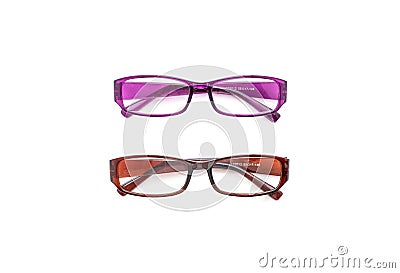 eyeglasses, spectacles or glasses Stock Photo