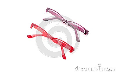 eyeglasses, spectacles or glasses Stock Photo