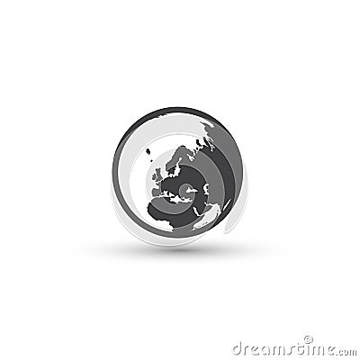 Planet icon. Earth sign. World symbol. Vector Illustration