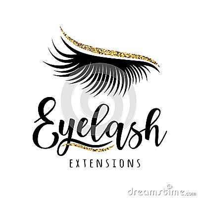 Eyelash extension logo Vector Illustration