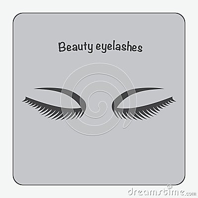 Eyelash extension logo Cartoon Illustration