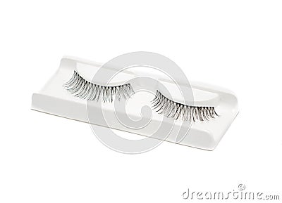 Eyelashes isolated on white background Stock Photo