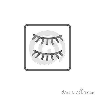Eyelashes outline icon. Elements of Beauty and Cosmetics illustration icon. Signs and symbols can be used for web, logo, mobile Vector Illustration