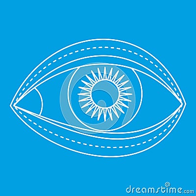 Eyelid surgery icon, outline style Vector Illustration