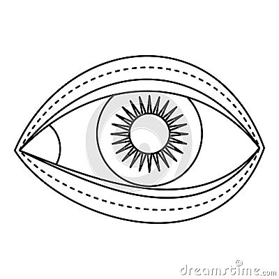 Eyelid surgery icon, outline style Vector Illustration