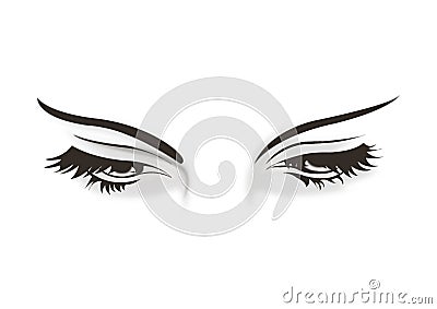 Illustrated eyes black and white Stock Photo