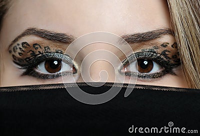 Eyes of beautiful eastern woman Stock Photo